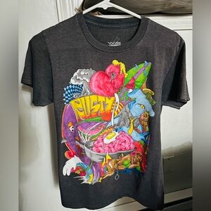 Graphic 90s Rusty skatewear. Bold graffiti style cartoon artwork. Rare Design.